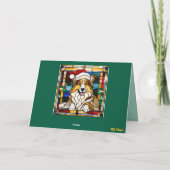 Carte de Noël de cookie mignonne de Sheltie (Dos)
