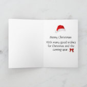 Carte de Noël de corgi (Intérieur)