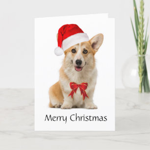 Carte de Noël de corgi