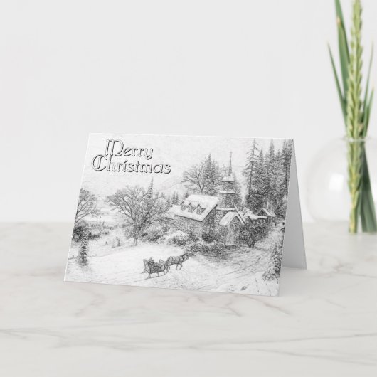 Carte de Noël de couleur adulte (Devant)