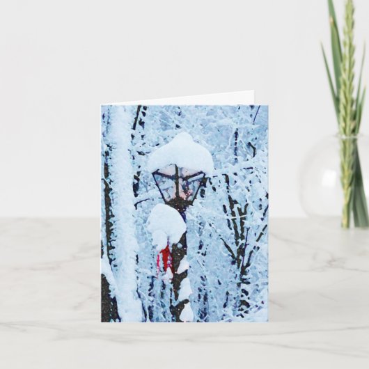 Carte de Noël de courrier de lampe de Milou (Devant)