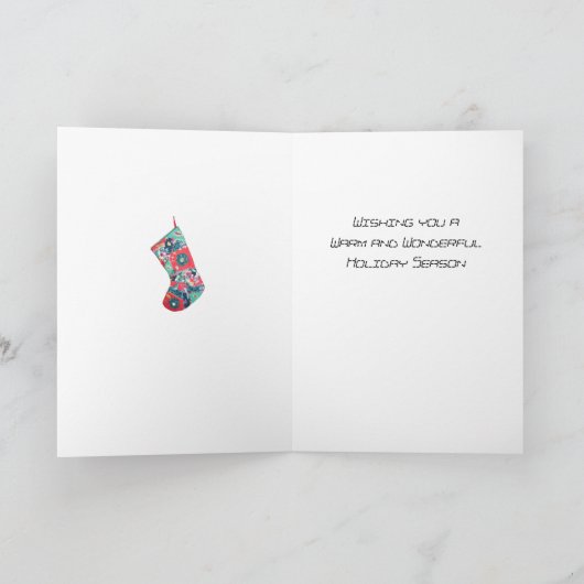 Carte de Noël de couture de thème (Intérieur)