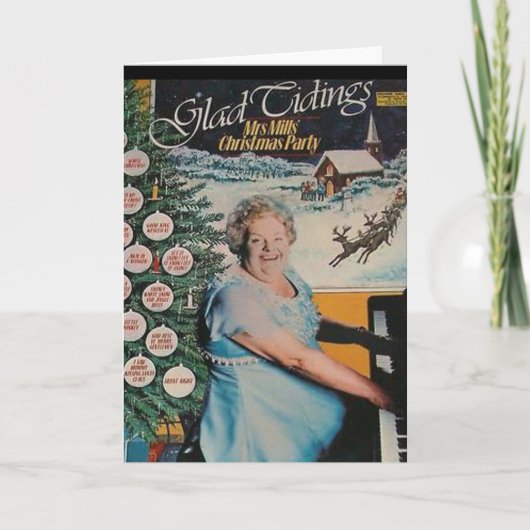 Carte de Noël de couverture de disque vinyle (Devant)