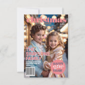 Carte de Noël de couverture de magazine unique (Devant)