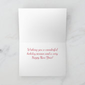 Carte de Noël de dachshund mignon (Intérieur)