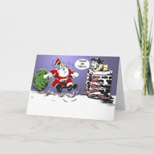 Carte de Noël de des bonbons ou un sort