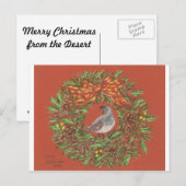carte de Noël de désert de cailles (Devant / Derrière)
