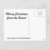 carte de Noël de désert de cailles (Dos)