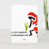 Carte de Noël de désert de Père Noël Kokopelli (Dos)