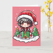 carte de Noël de dessin animé (Fleur jaune)