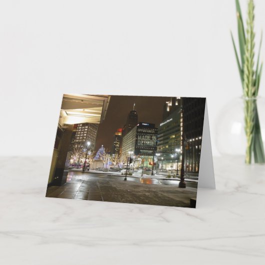 Carte de Noël de Detroit Michigan (Devant)