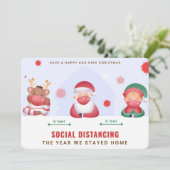 Carte de Noël de distanciation sociale (Debout devant)