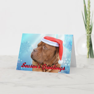 Carte de Noël de Dogue de Bordeaux