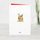 Carte de Noël de Dogue Drôlement Chouette sur fond (Dos)