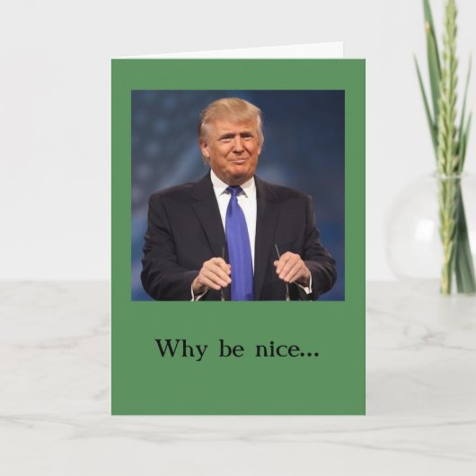 Carte de Noël de Donald Trump -- Vilain et Nice (Devant)