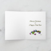 Carte de Noël de dragons de bleus layette (Intérieur)