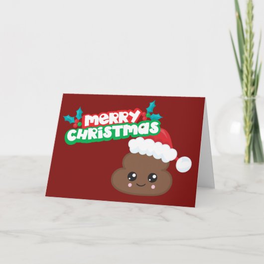 Carte de Noël de dunette d'Emoji de Joyeux Noël (Devant)