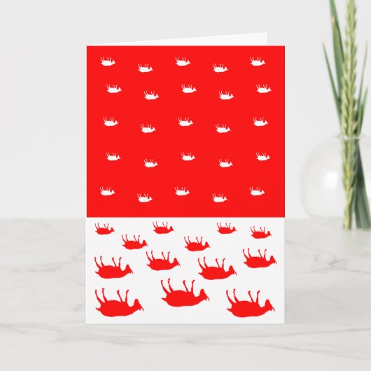 Carte de Noël de évanouissement de chèvres (Devant)