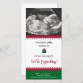 Carte de Noël de Faire-part de grossesse (Devant / Derrière)