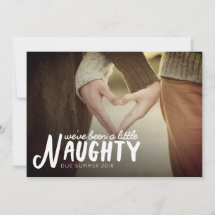 Carte de Noël de Faire-part de grossesse coquine