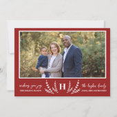 Carte de Noël de famille avec monogramme (Devant)