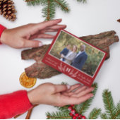 Carte de Noël de famille avec monogramme