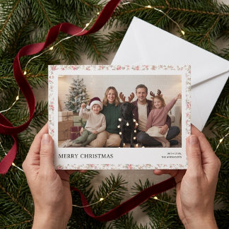 Carte de Noël de famille Coquette Grandmillennial