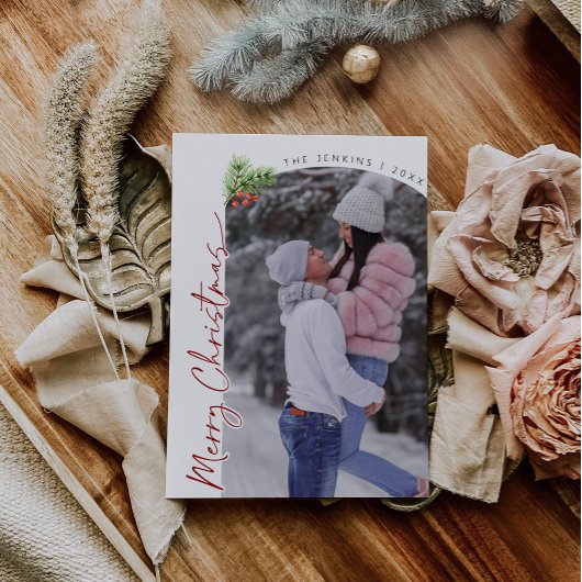 Carte de Noël de famille de photos Arch