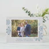 Carte de Noël de famille Flocons de neige (Debout devant)