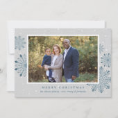 Carte de Noël de famille Flocons de neige (Devant)