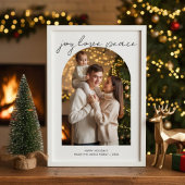 Carte de Noël de famille Joy Love Paix Mignonne