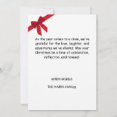 Carte de Noël de famille Joyeux - Fêtes de fin d'a (Dos)