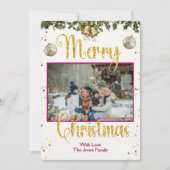 Carte de Noël de famille mignonne (Devant)