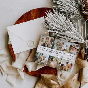 Carte de Noël de famille minimaliste moderne