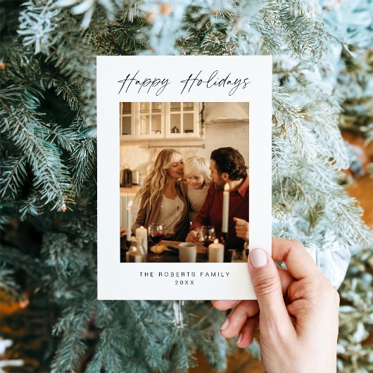 Carte de Noël de famille moderne