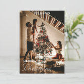 Carte de Noël de famille moderne (Debout devant)