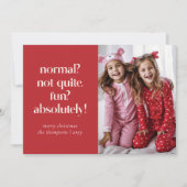 Carte de Noël de famille moderne Red Funy (Devant)