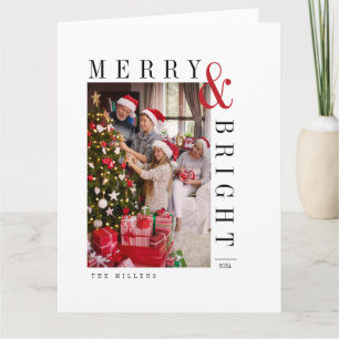 Carte de Noël de famille Moderne Texte de Fêtes