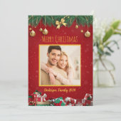 Carte de Noël de famille personnalisable (Debout devant)