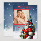 Carte de Noël de famille personnalisée (Devant / Derrière)