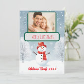 Carte de Noël de famille personnalisée (Debout devant)