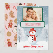 Carte de Noël de famille personnalisée (Devant / Derrière)