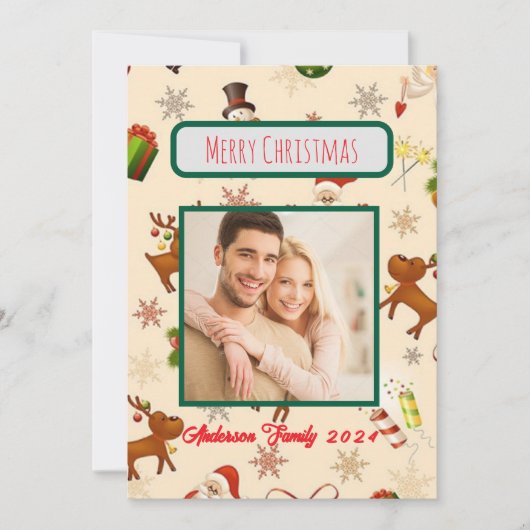 Carte de Noël de famille personnalisée (Devant)