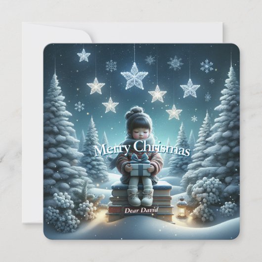 Carte de Noël de fantasy traditionnelle (Devant)