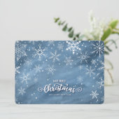 Carte de Noël de Fête de Snowflacon (Debout devant)