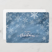 Carte de Noël de Fête de Snowflacon (Devant / Derrière)