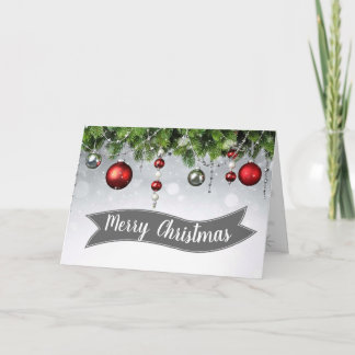 Carte de Noël de fête d'ornement