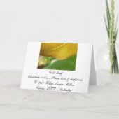 Carte de Noël de feuille d'or (Dos)