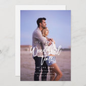 Carte de Noël de fiançailles, carte de Noël à rete (Devant / Derrière)