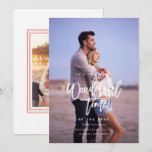 Carte de Noël de fiançailles, carte de Noël de mis (Devant / Derrière)